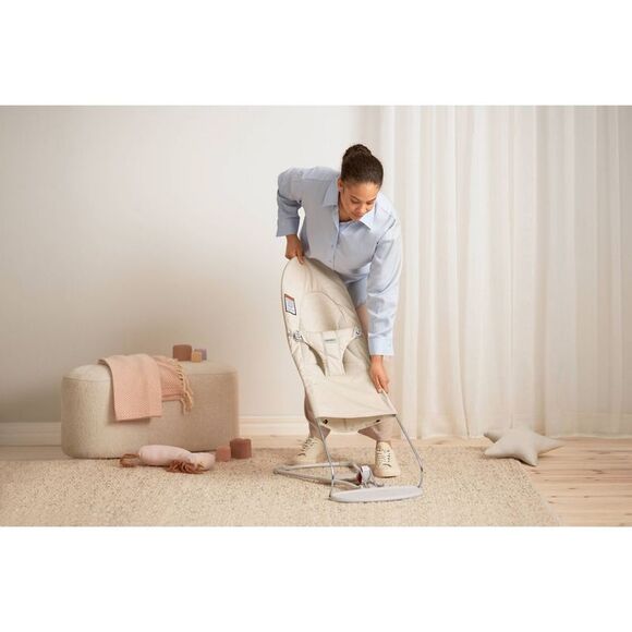 BabyBjorn -  Bouncer Tri-Fabric with Toy Bar - Beige Beige - Picture 5 of 6